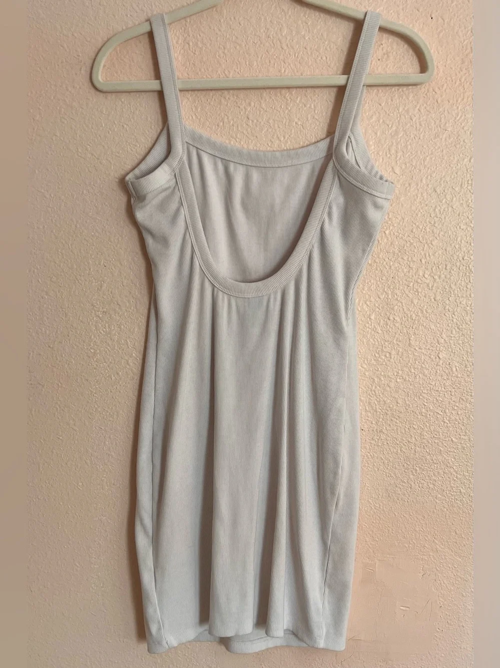 Wild Fable White Ribbed Mini Dress - Picture 2 of 9